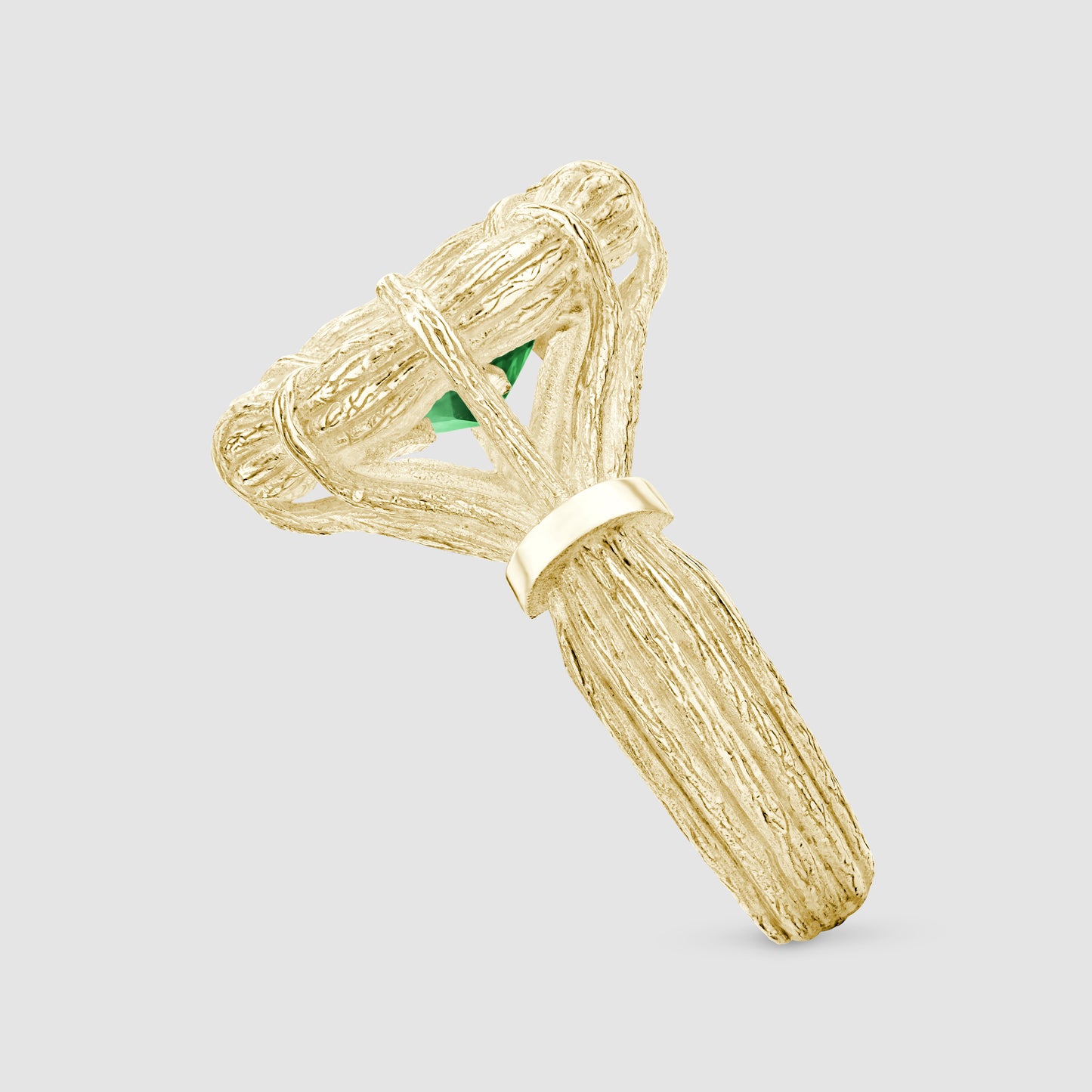 Bound Willow Ring - Green - Gold