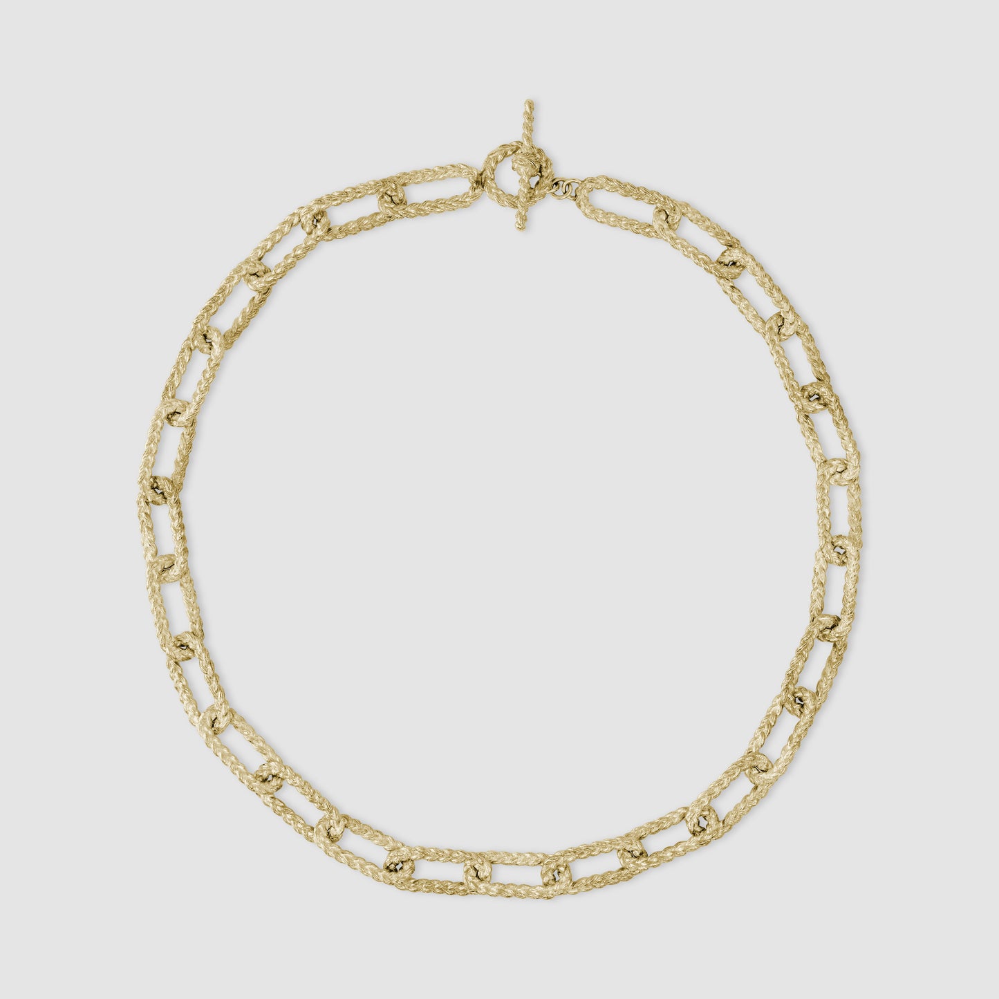 Braided Link Necklace - Gold