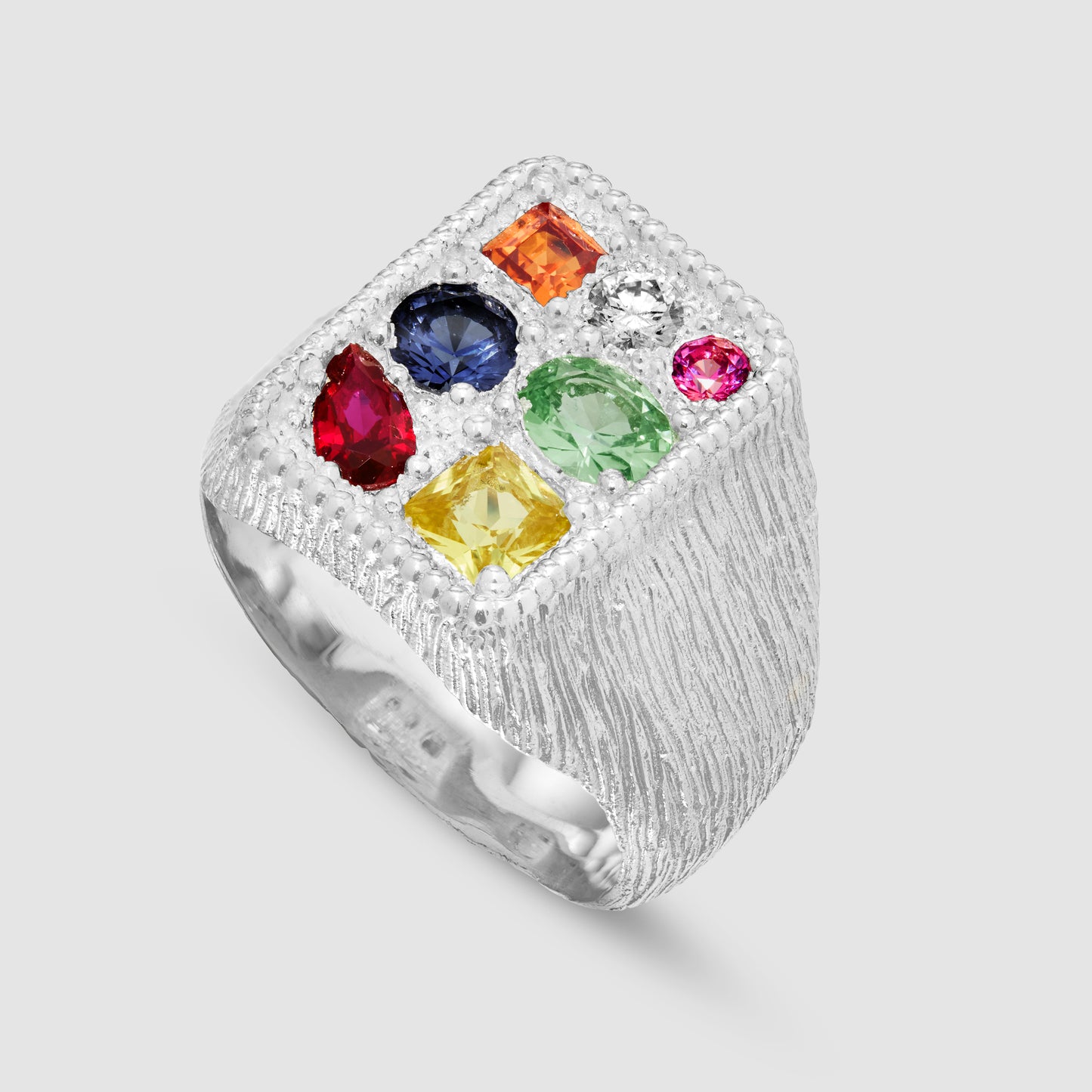 The Cottage Garden Signet - Skydiamond - Silver