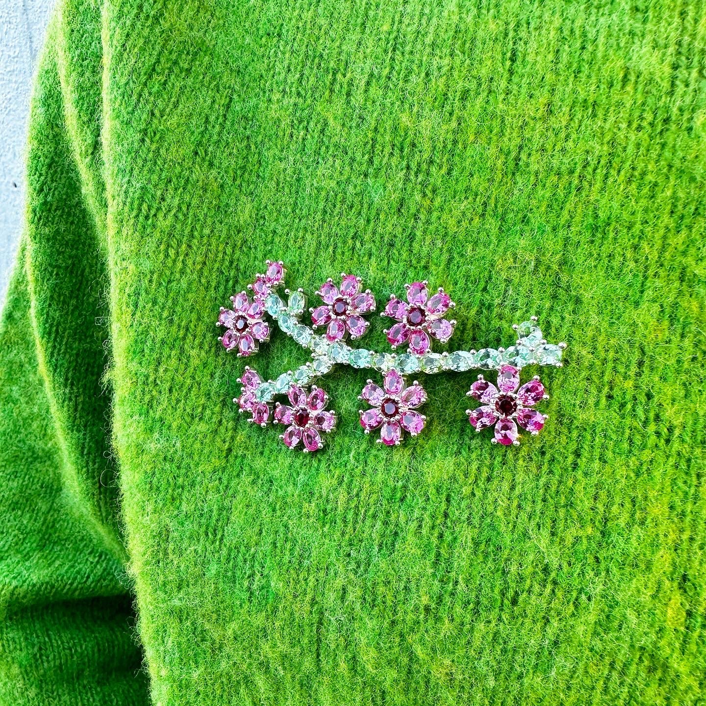 Cherry Blossom Brooch - Silver