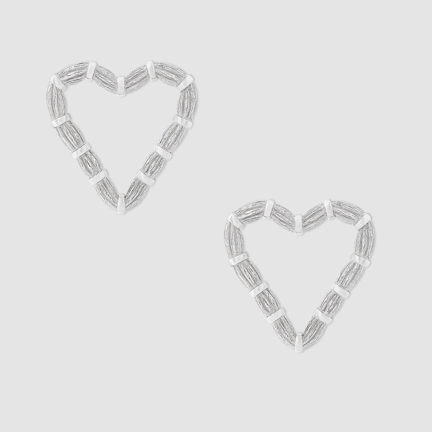 Heart Willow Earrings - Silver