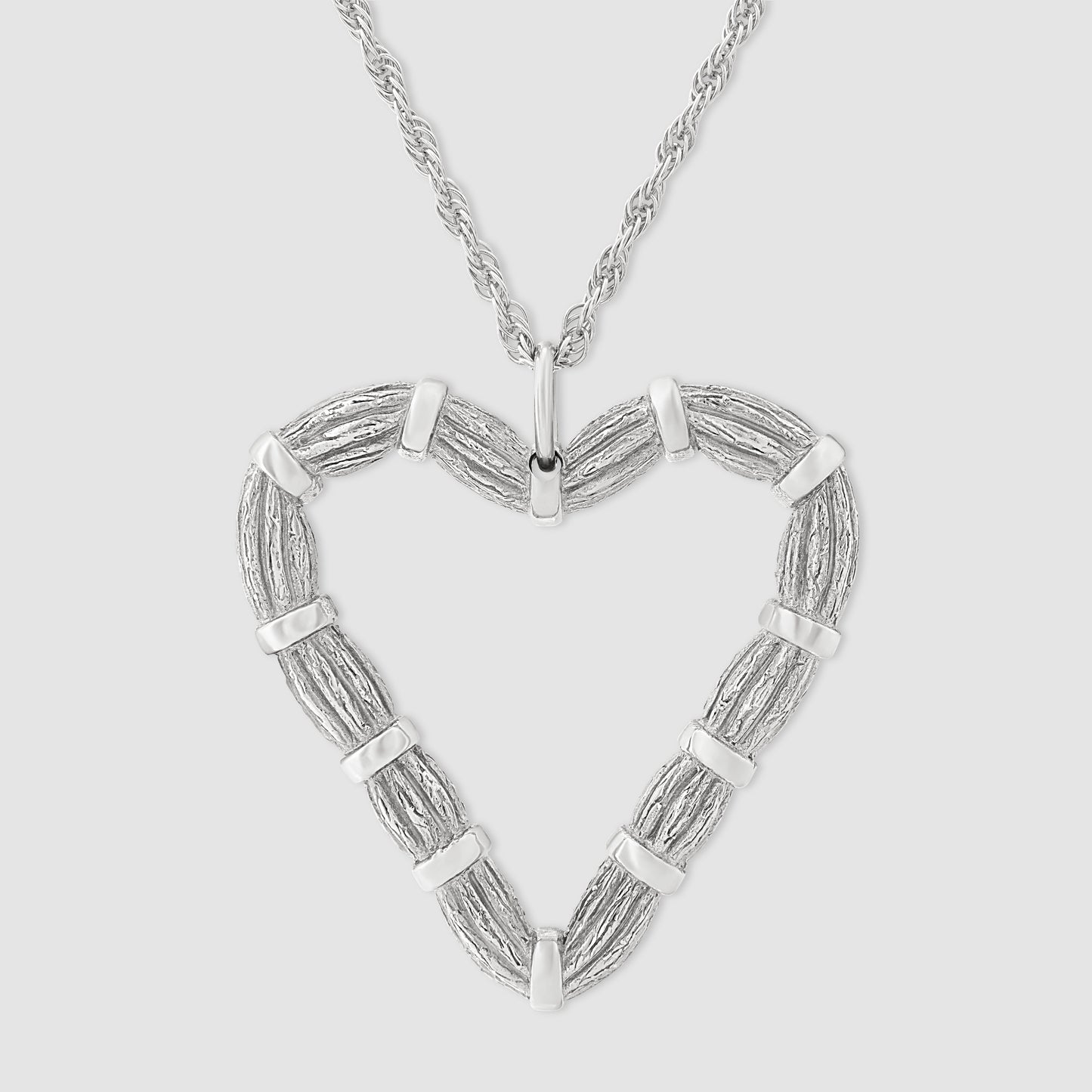 Heart Willow Pendant - Silver