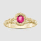 Mini Bound Willow Ring - Pink - Gold