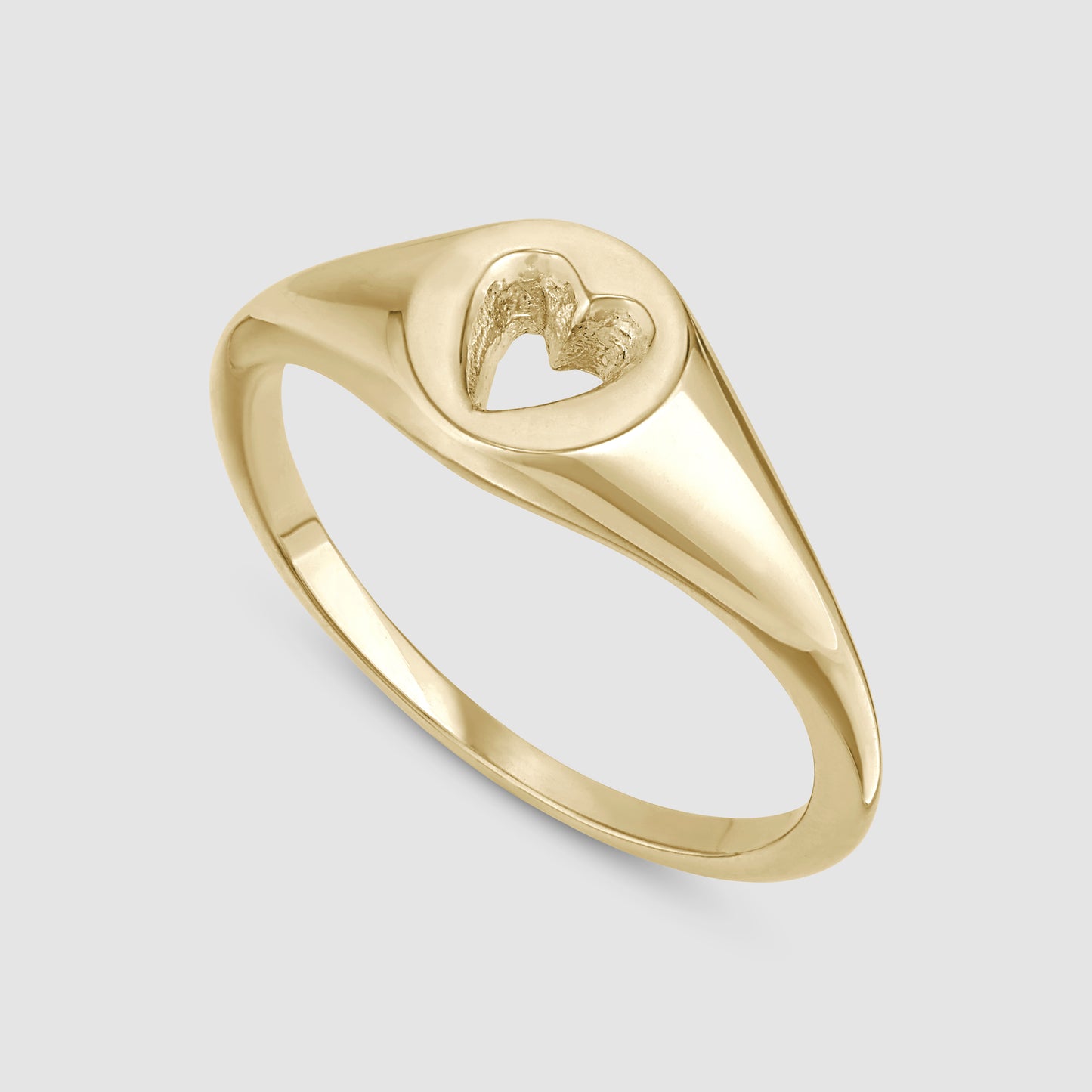 A Mini Good Heart Signet - Gold