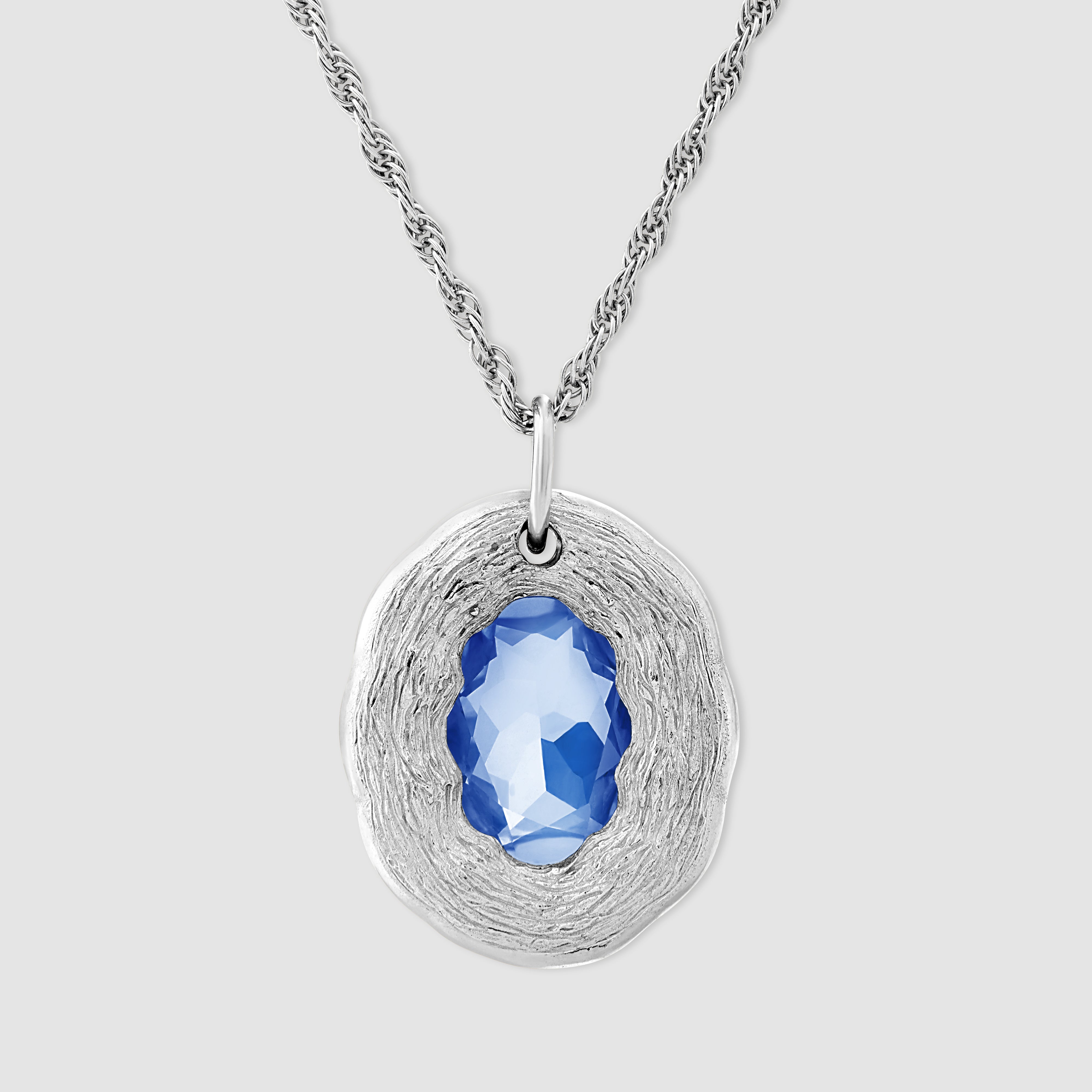 Silver mirror deals charm necklace