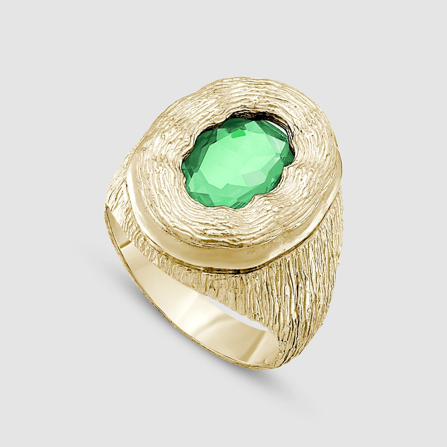 Mirror Ring - Green - Gold