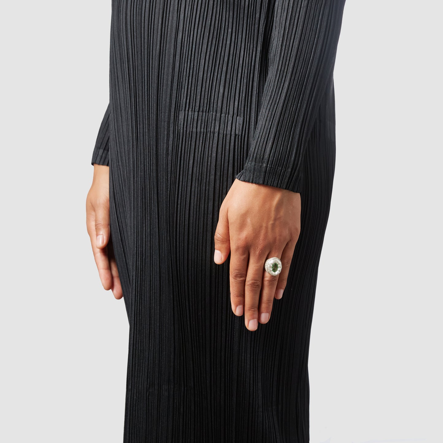 Mirror Ring - Green - Silver