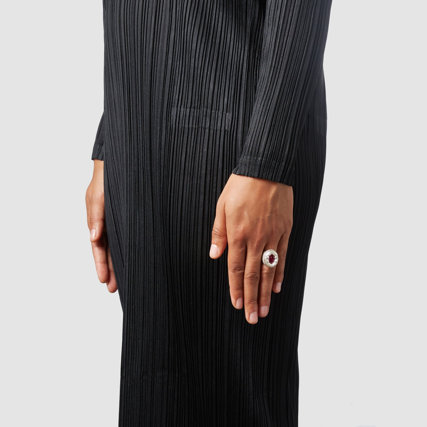 Mirror Ring - Pink - Silver