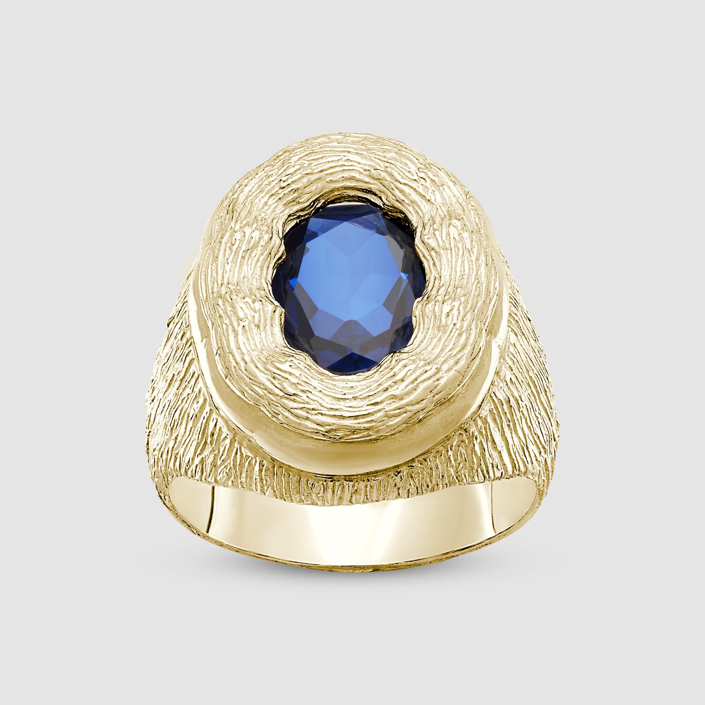 Mirror Ring - Blue - Gold