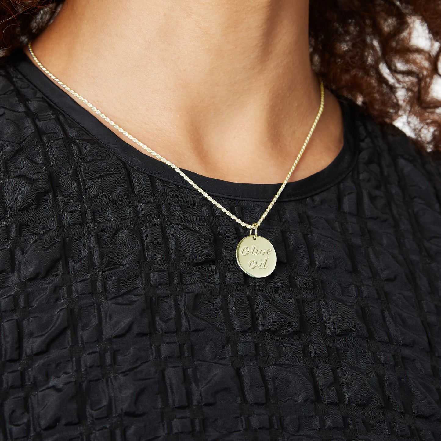 Olive Oil Pendant - Gold