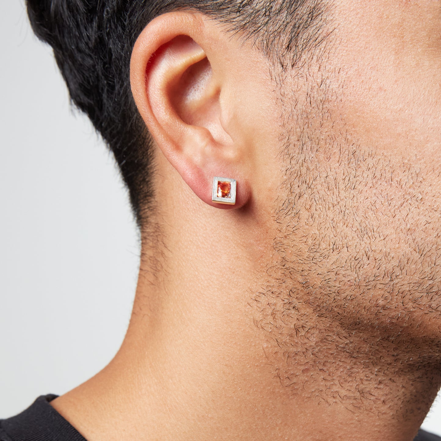 Opposite Earrings - Blue and Orange - Silver