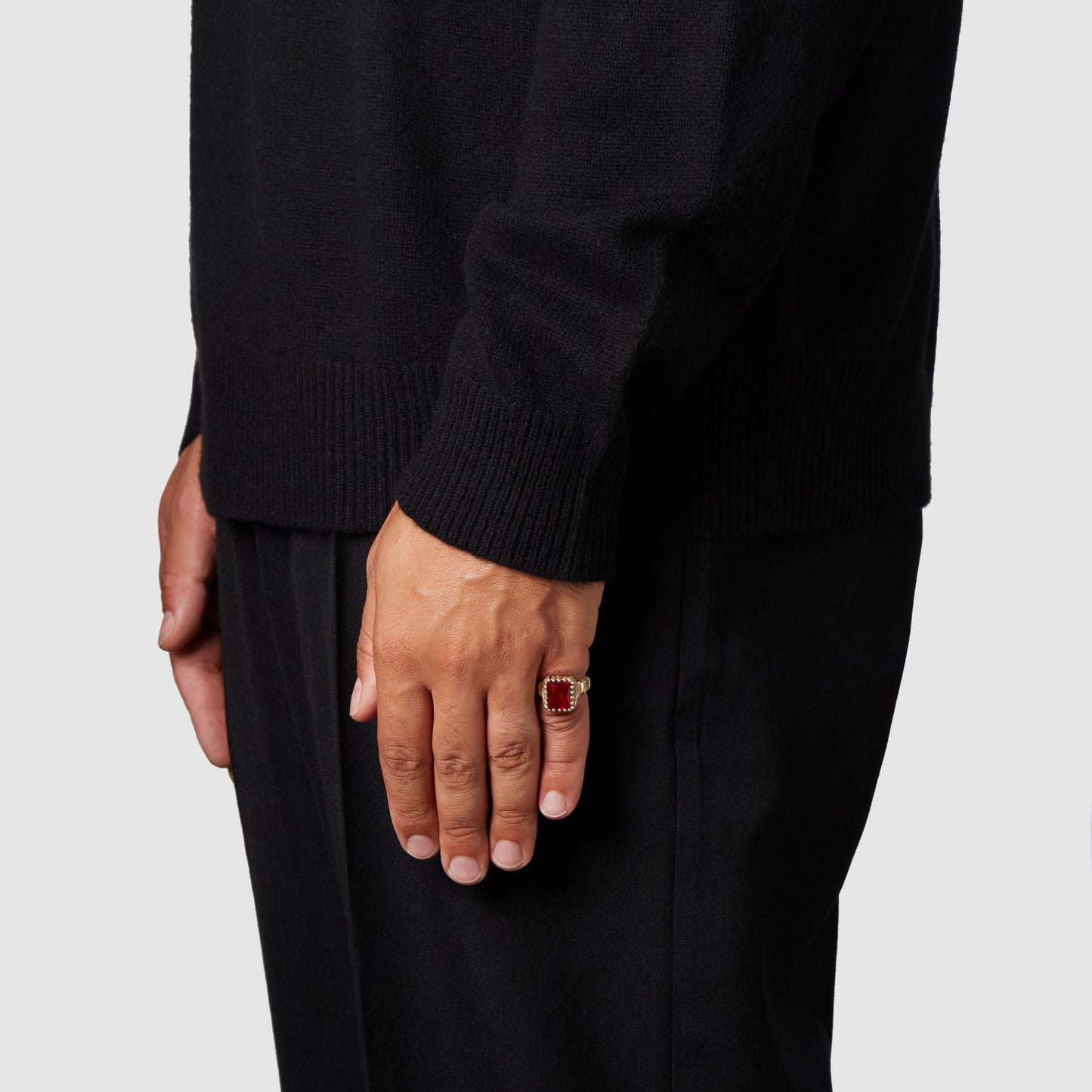 Baguette Cut Bound Willow Ring - Pink - Gold