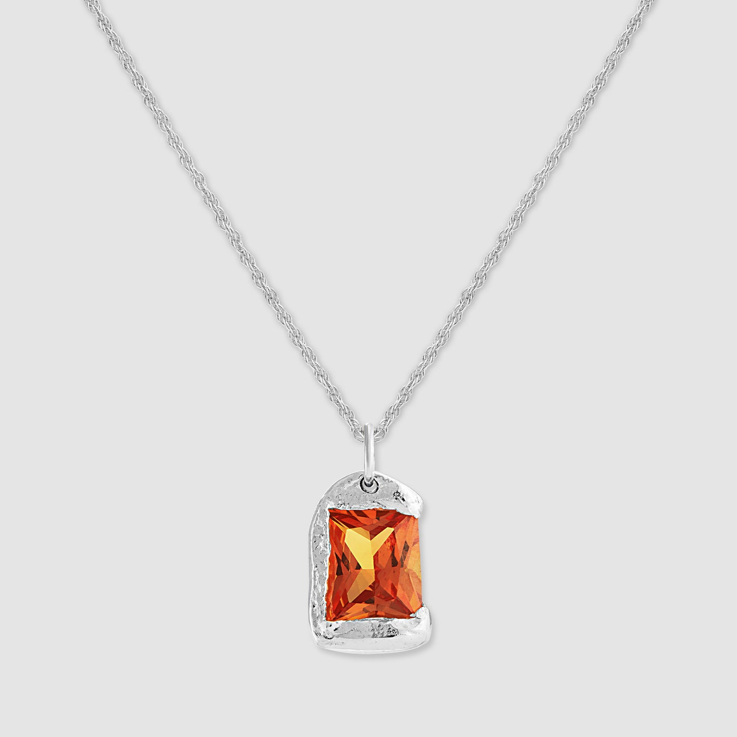 The Rose Pendant - Silver - Orange