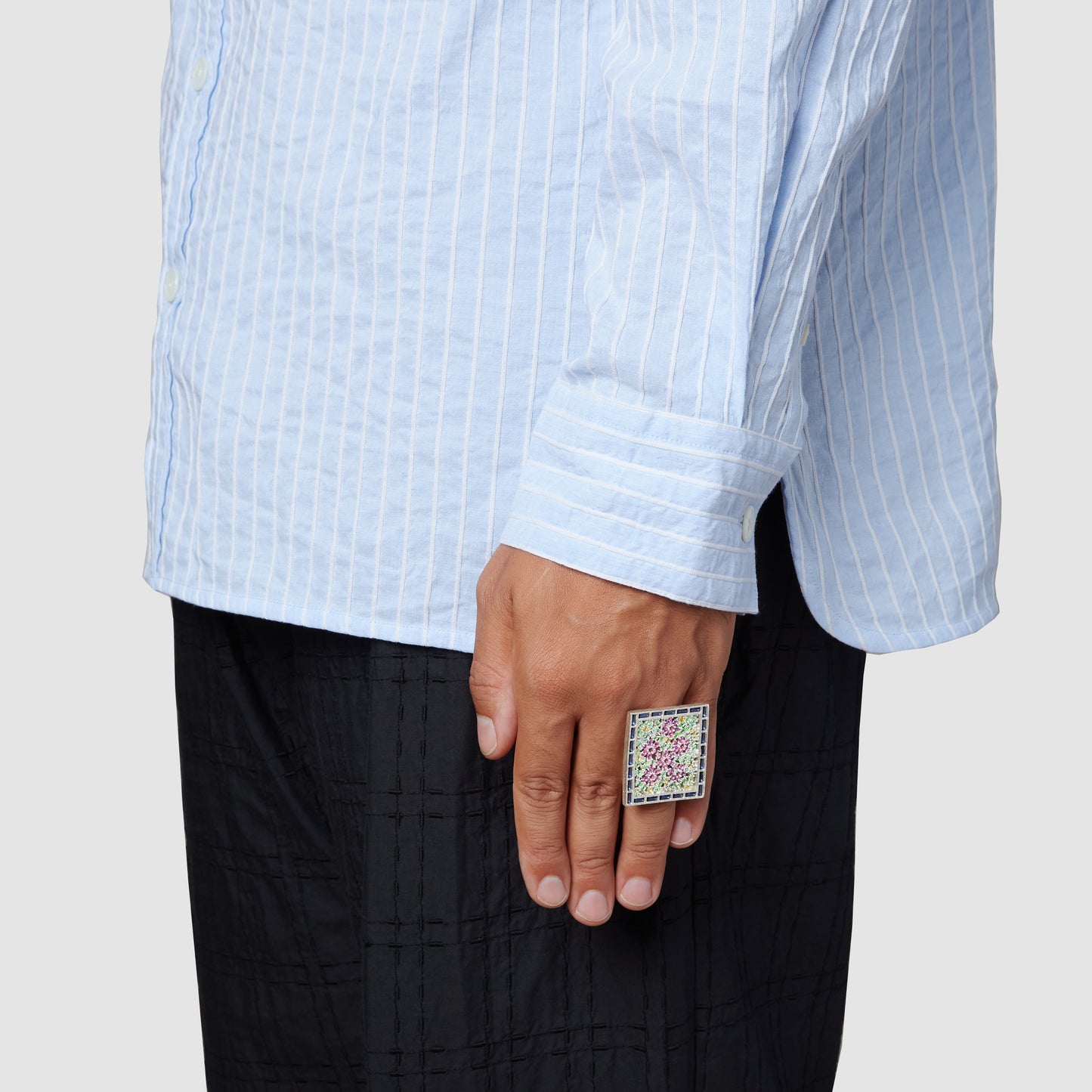 Spring Blossom Mosaic Ring - Multi - Silver