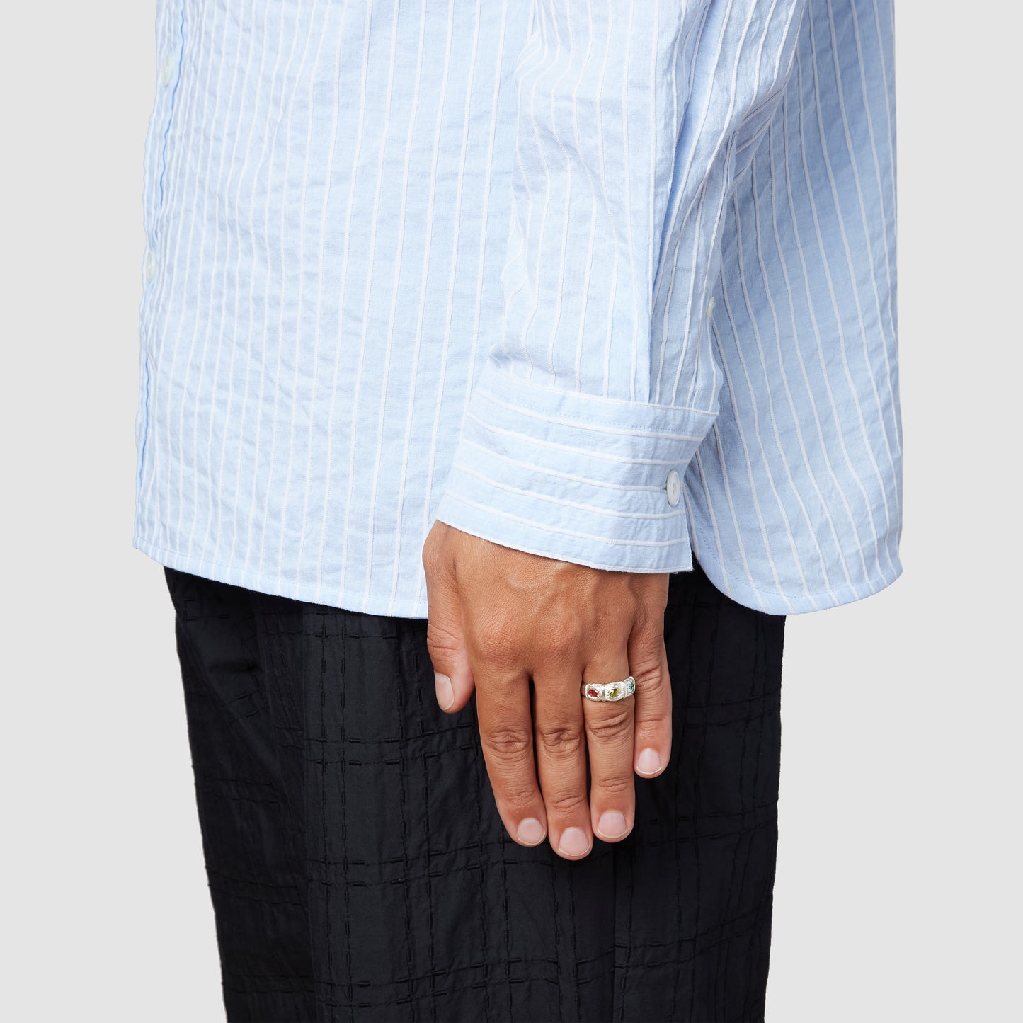 Window Box Ring - Multi - Silver