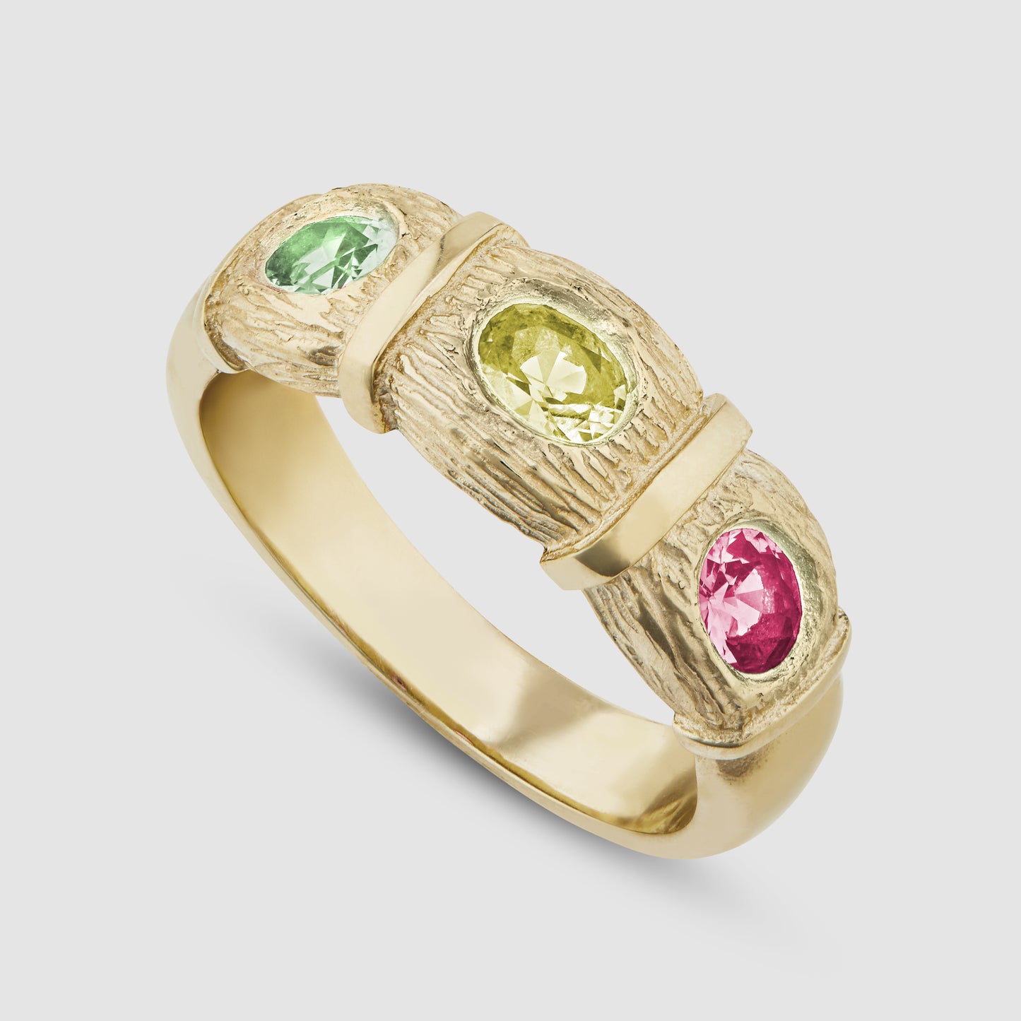 Window Box Ring - Multi - Gold