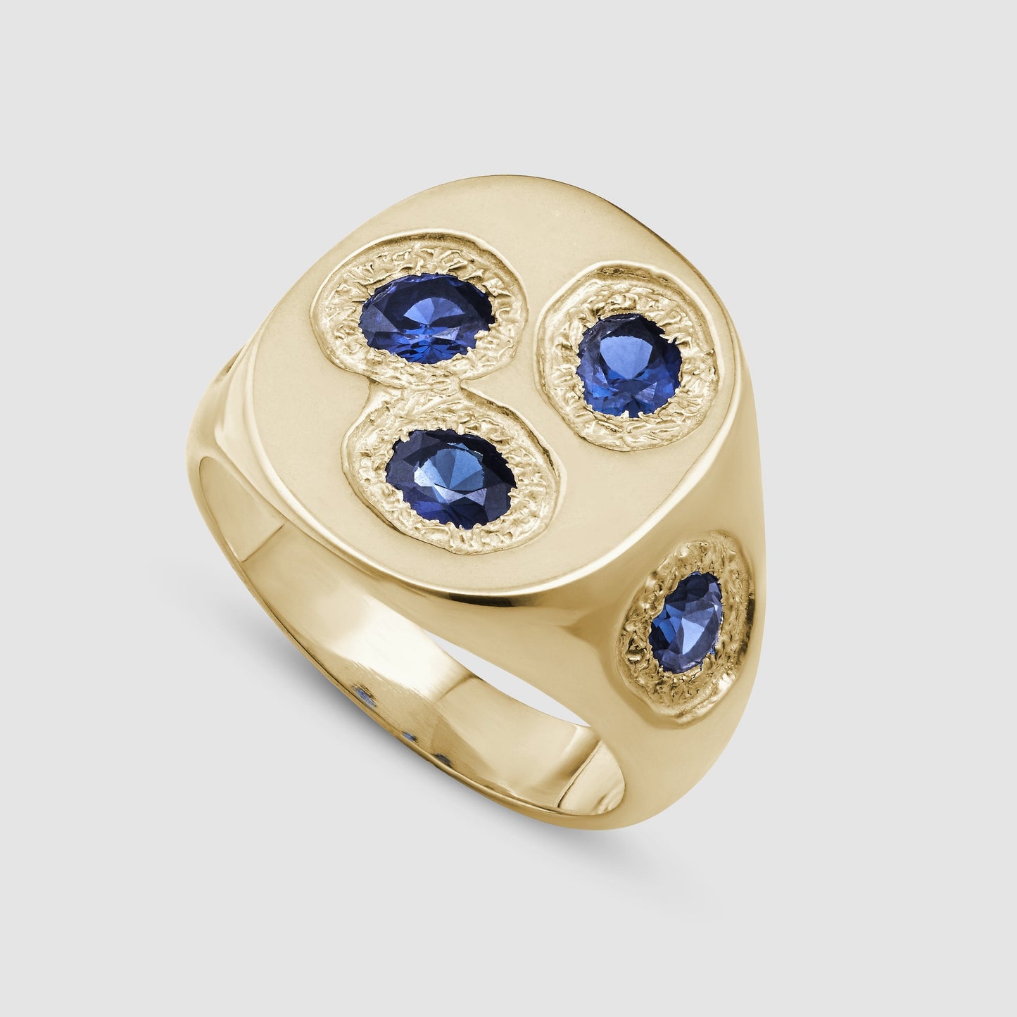 Oval Chloroplast Signet - Blue - Gold