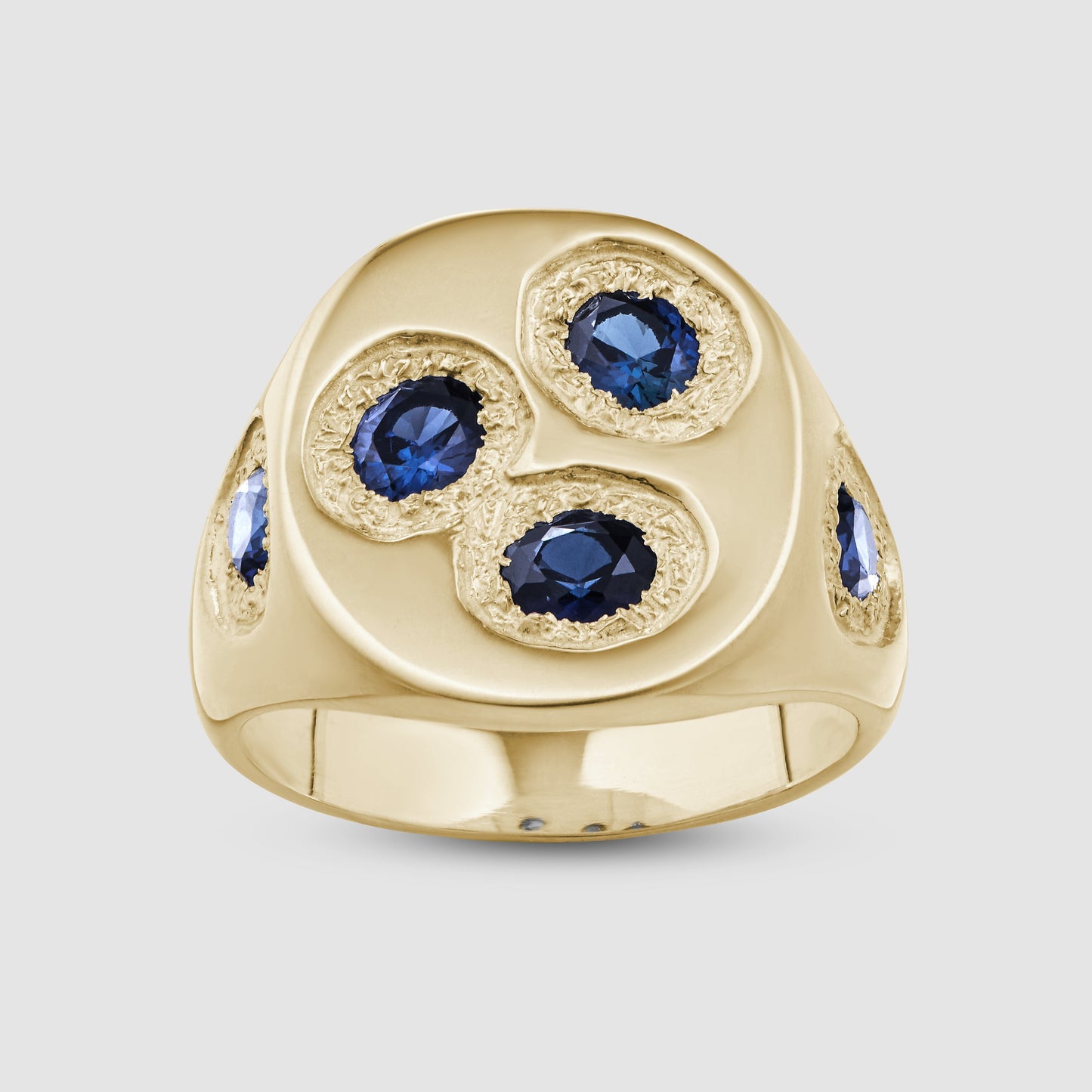 Oval Chloroplast Signet - Blue - Gold
