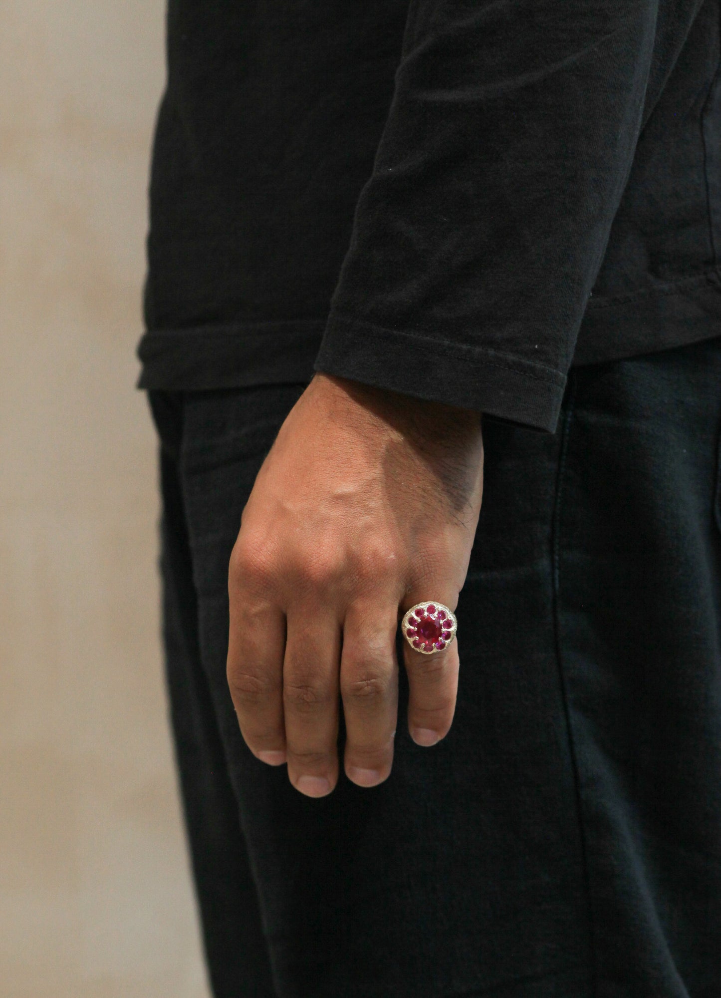 The Burnham Signet - Pink - Gold