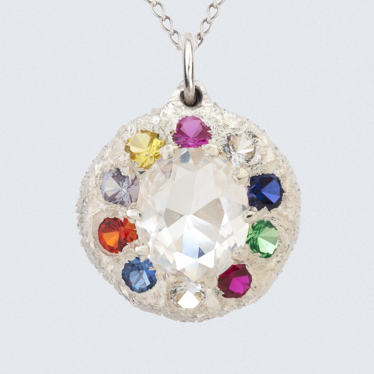 The Burnham Pendant - Multi - Silver