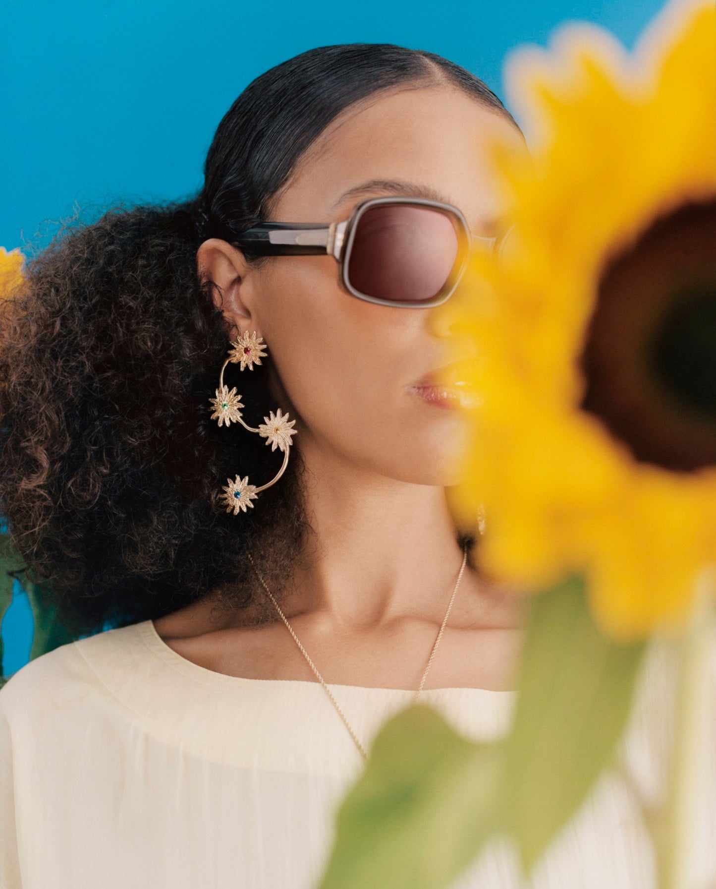 Flowers are Families Earrings - Silver