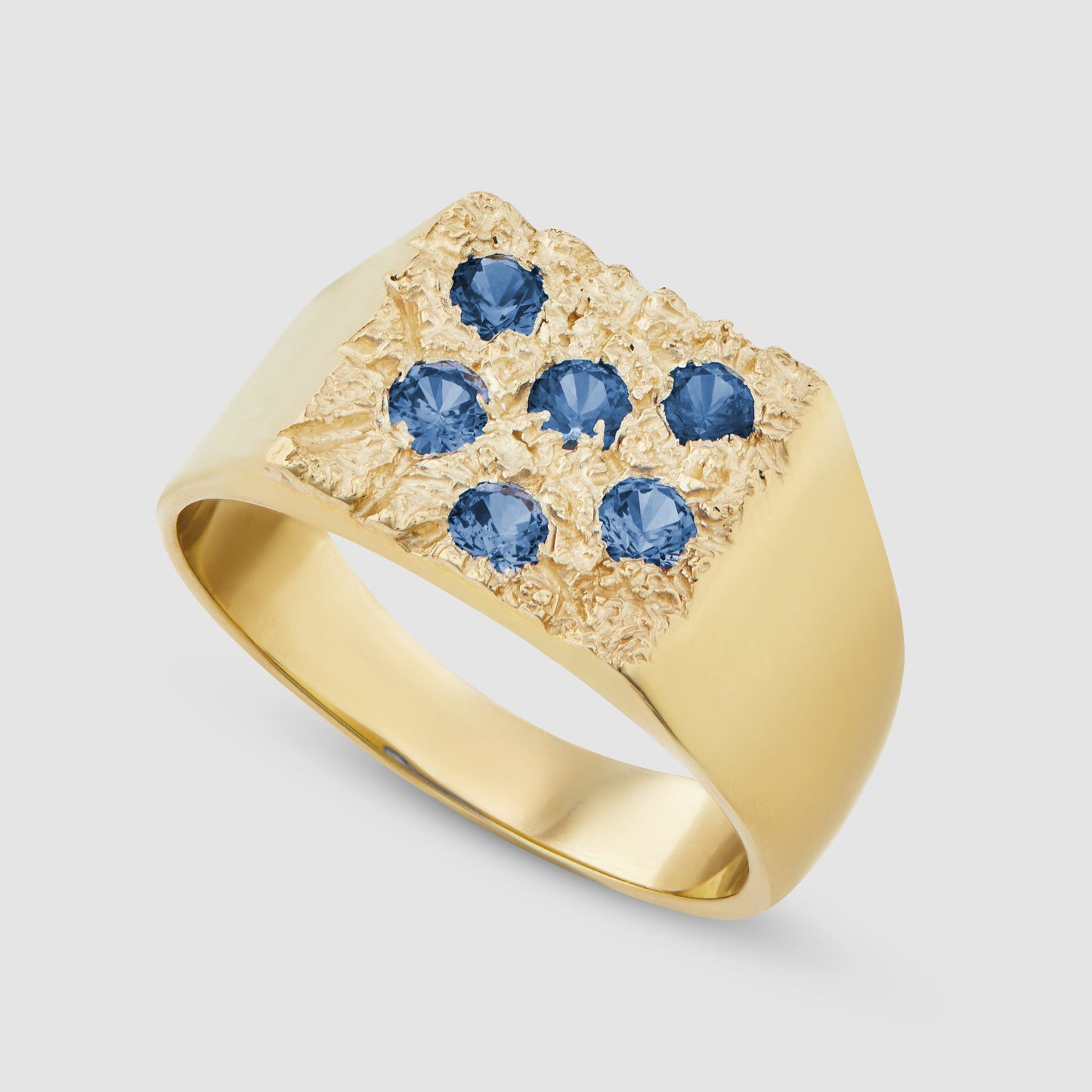 The Mini Rose Garden Signet - Blue - Gold