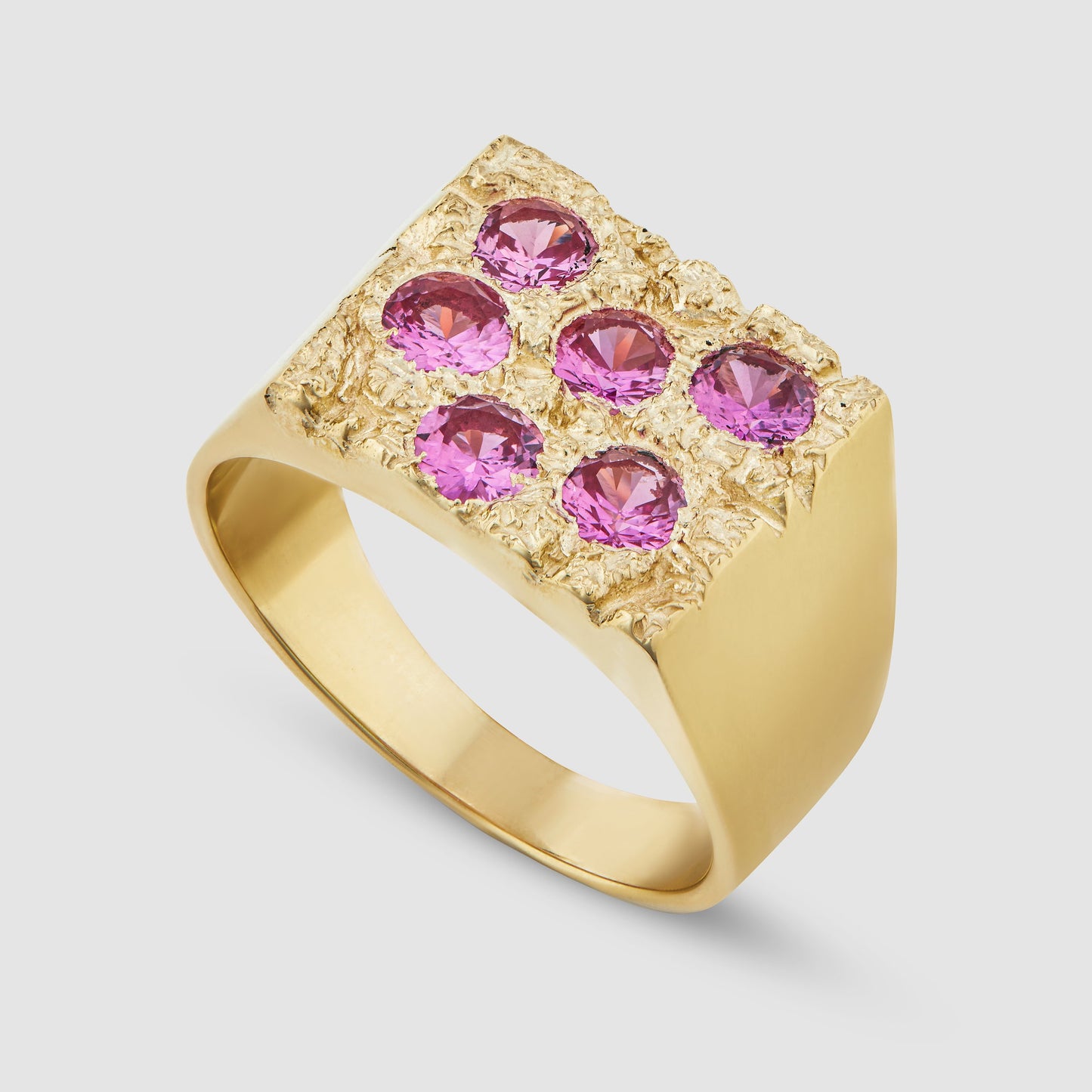 The Rose Garden Signet - Gold - Pink