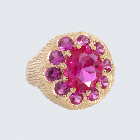 The Burnham Signet - Pink - Gold