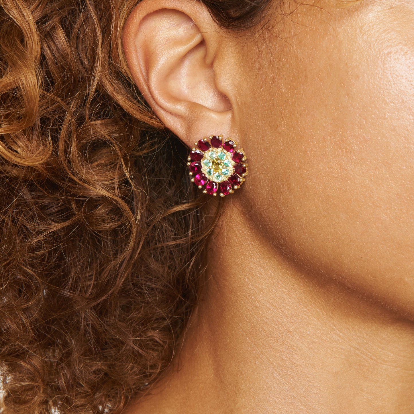 Dorset Dahlia Earrings - Gold
