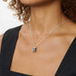 Basket Pendant - Blue - Silver