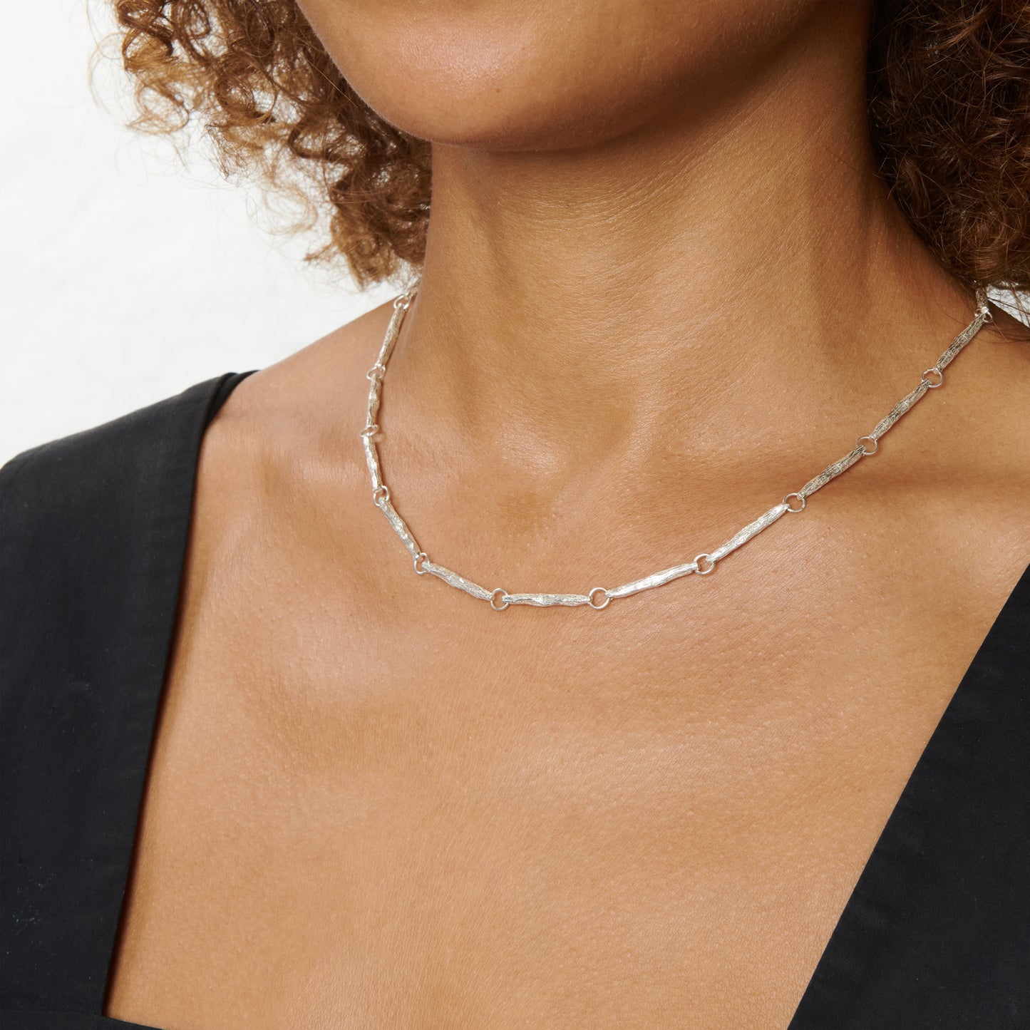 Ashdown Oak Stem Necklace - Silver