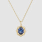 Bamboo Pendant - Blue - Gold
