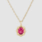 Bamboo Pendant - Pink - Gold