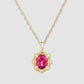 Bamboo Pendant - Pink - Gold