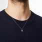 Bamboo Pendant - Pink - Silver