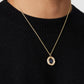 Bound Willow Pendant - Blue - Gold