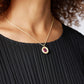 Bound Willow Pendant - Pink - Gold