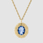 Bound Willow Pendant - Blue - Gold