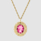 Bound Willow Pendant - Pink - Gold