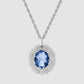 Bound Willow Pendant - Blue - Silver