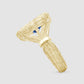 Bound Willow Ring - Blue - Gold
