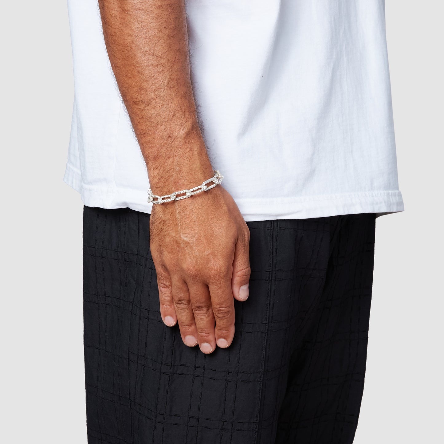 Braided Link Bracelet - Silver