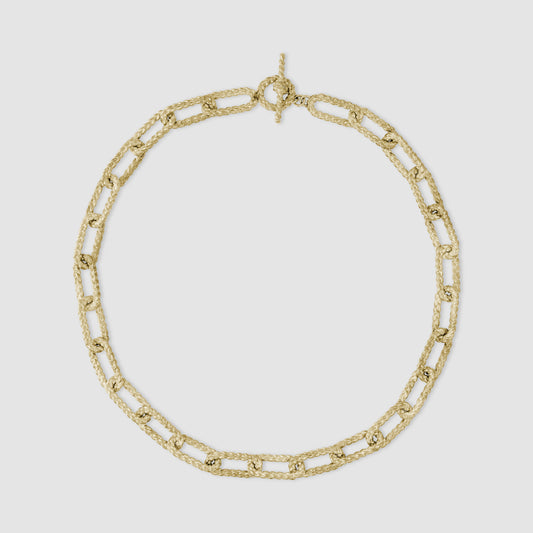 Braided Link Necklace - Gold