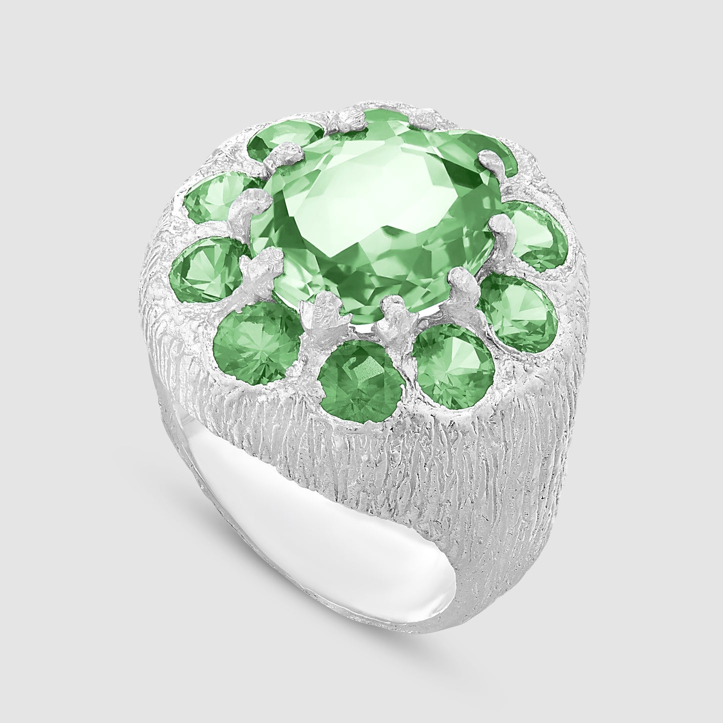 The Burnham Signet - Green - Silver