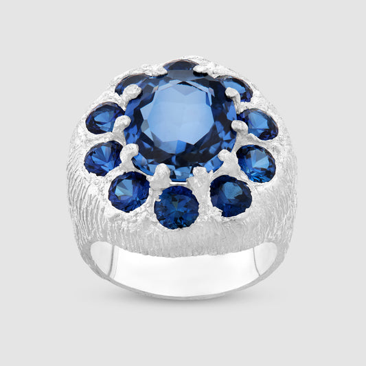 The Burnham Signet - Blue - Silver