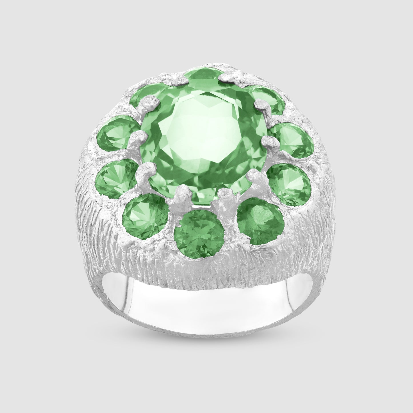 The Burnham Signet - Green - Silver