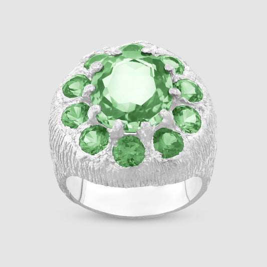 The Burnham Signet - Green - Silver