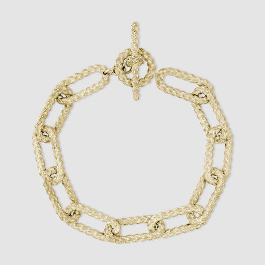Braided Link Bracelet - Gold