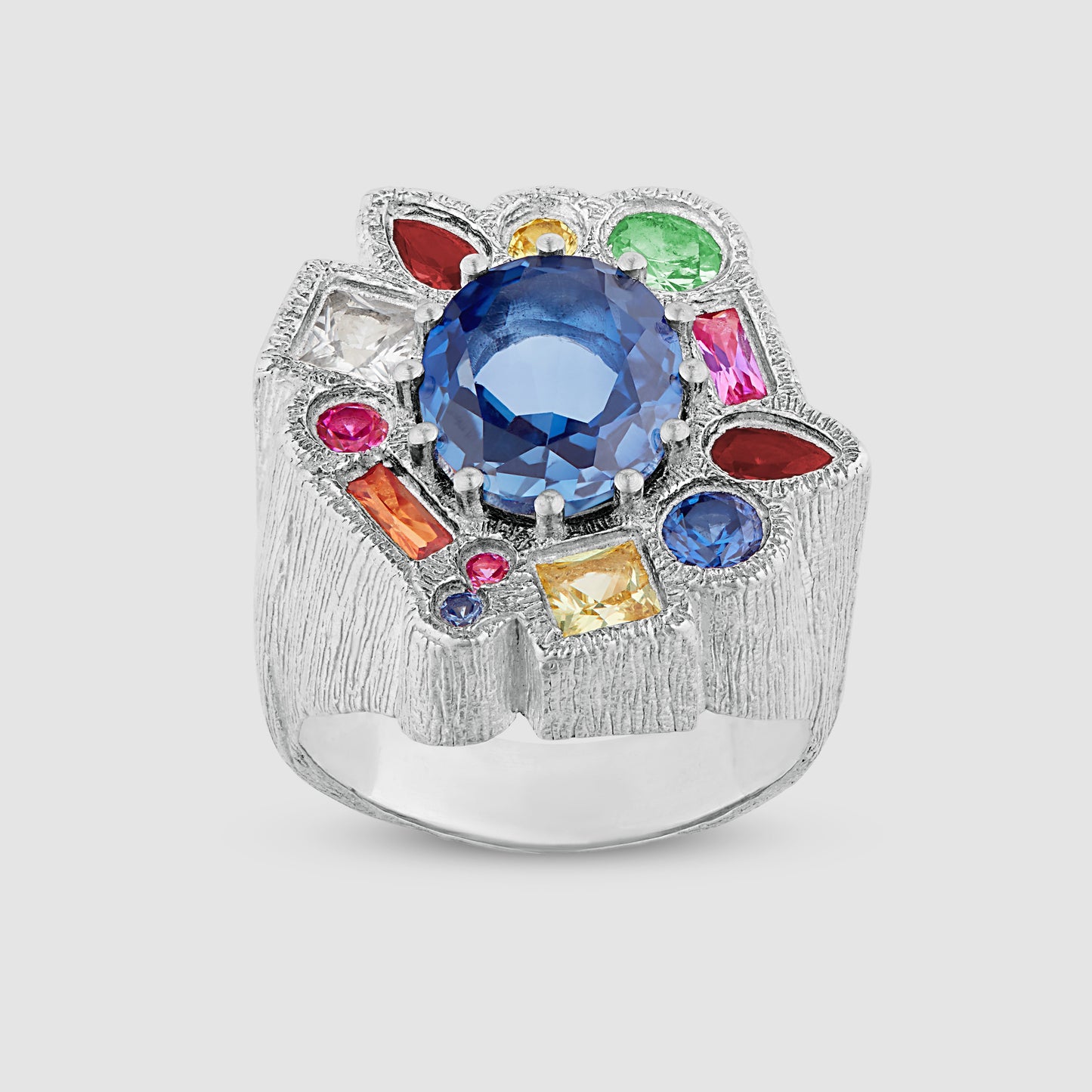 Cottage Garden Cocktail Ring - Silver