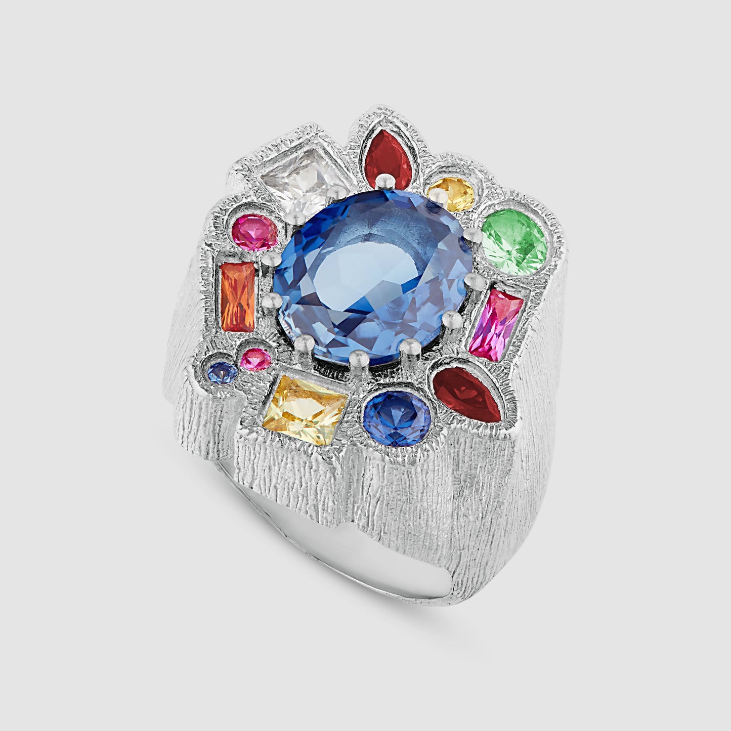 Cottage Garden Cocktail Ring - Silver